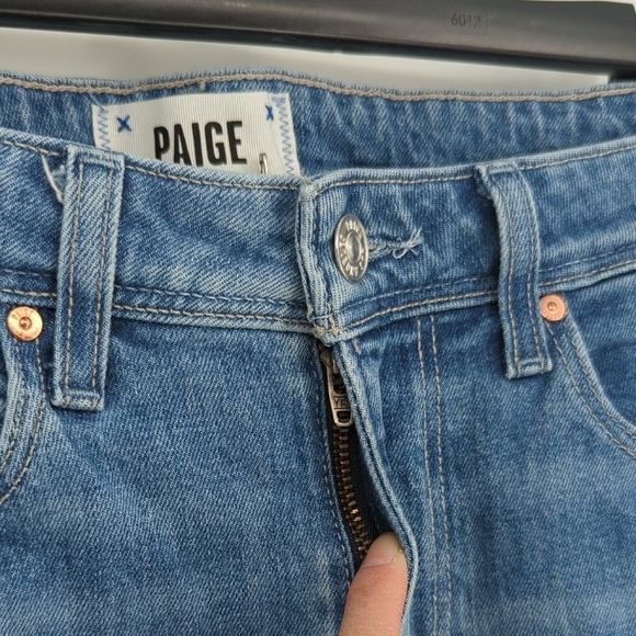 Paige Colette Crop Flare Leg Denim Jeans Blue 25 hipster y2k casual basic - Picture 4 of 10